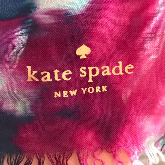 Kate Spade Watercolour Scarf - Picture 2 of 2